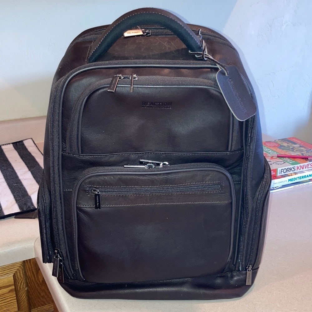 Kenneth Cole Leather Laptop backpack